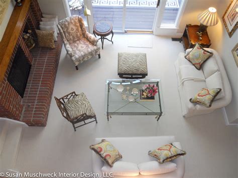 Birds Eye View Of The Living Room From Loft Classique Salon