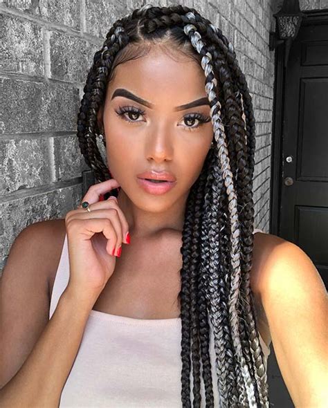 43 Big Box Braids Hairstyles For Black Hair Page 4 Of 4 Stayglam