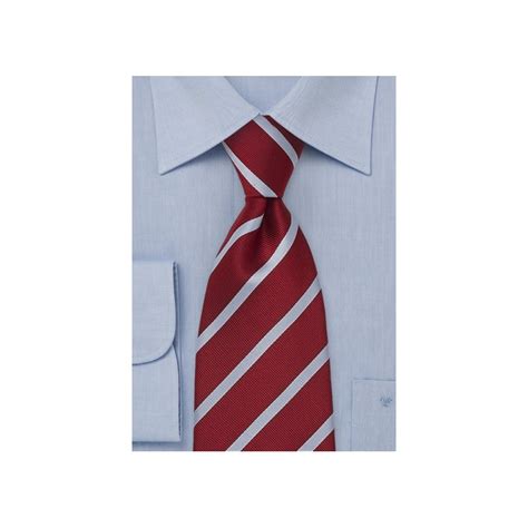 cherry red striped mens tie ties