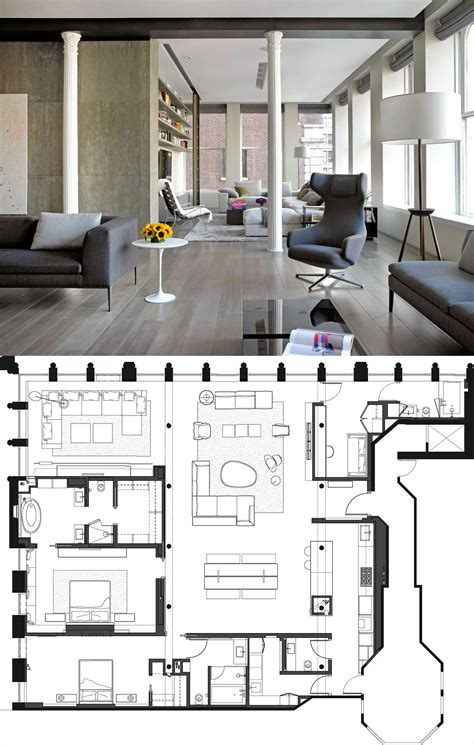 Bond Street Loft By Axis Mundi Design Apartment Layout Apartment Plans