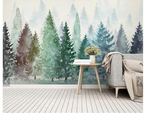 Wallpaper Wall Forest Wallpaper Custom Wallpaper Paper Wallpaper