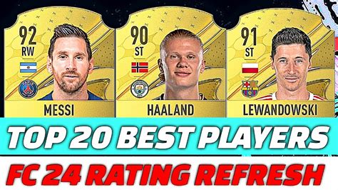 Top 20 Best Player Ratings In Fc 24 Fifa 24 😱🔥 Ft Messi Haaland