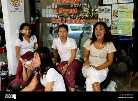 Massage Parlor In The Arab Quarter In Bangkokthailand Stock Photo Alamy