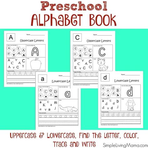 Preschool Alphabet Book Simple Living Mama