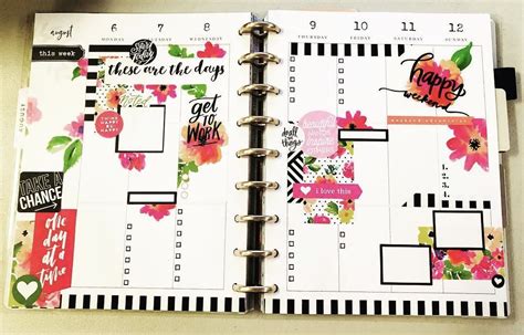 Classic Happy Planner Floral Weekly Layout Happy Planner Layout