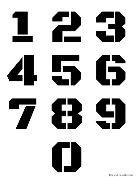 Printable Stencils Numbers Printable World Holiday