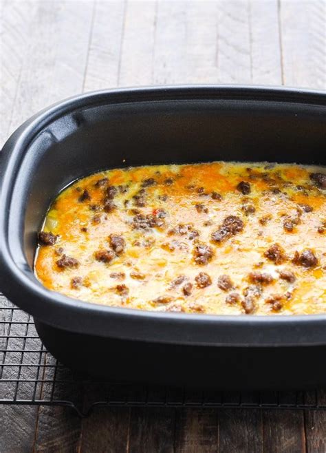 Used bowtie pasta and only 1 c of cheese to reduce calories. Crock Pot Breakfast Casserole | Recipe | Crockpot breakfast, Crockpot breakfast casserole, Easy ...
