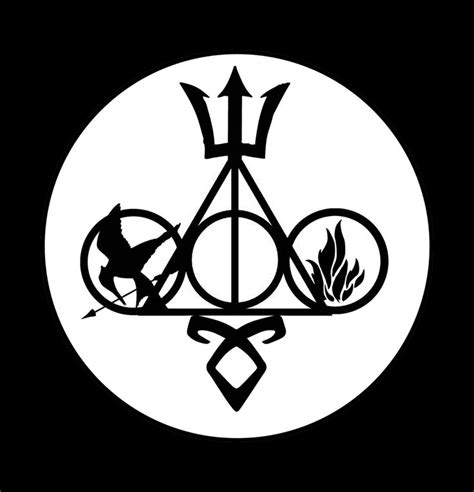Fandom Symbols Vinyl Car Decal Fandom Symbols Book Tattoo Harry Potter