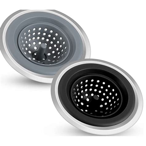 Kitchen Sink Strainer 2 Pack Silicone Sink Stopper For Kitchen Sink