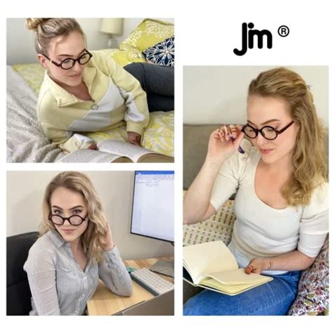 jm set of 4 round reading glasses spring hinge readers men women glasses for reading 1 25 black