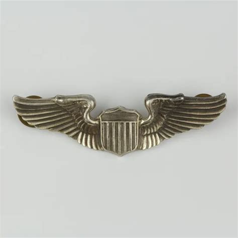 Vintage Amcraft Sterling Silver Ww2 Usaf Air Force Pilot Wings Pin 79