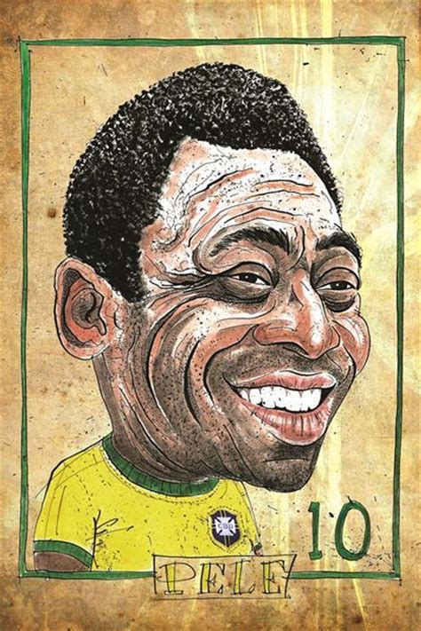 Sketch Of Brazilian Legend Pele Joueurs De Foot Dessin Joueur