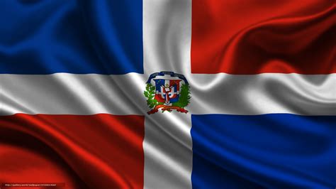 Download Wallpaper Dominican Republic Satin Flag Flag Free Desktop