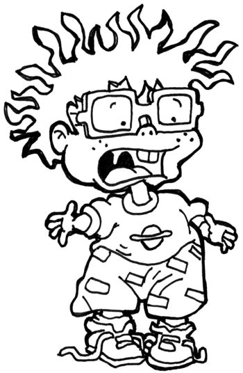 Rugrats Chucky Coloring Page Coloring Pages