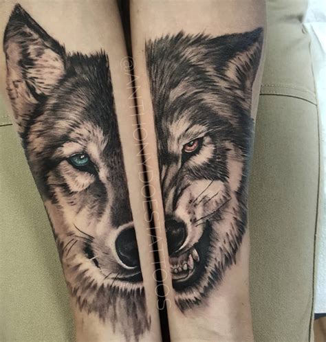 Wolf Tattoo Forearm Wolf Tattoo Sleeve Sleeve Tattoos Sibling