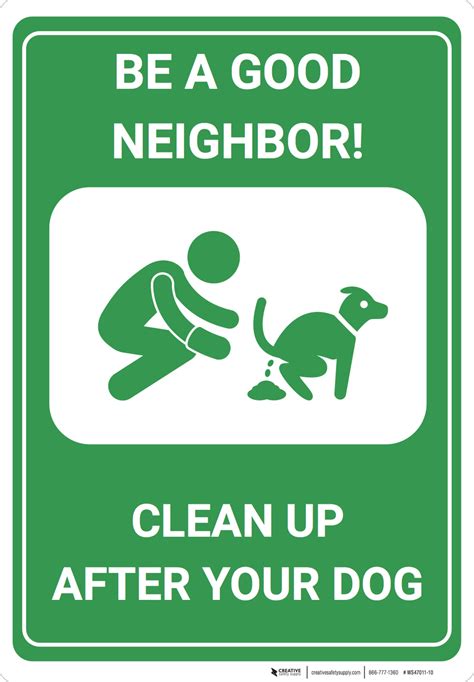 Clean Up After Your Dog Wall Sign Creative Safety Supply