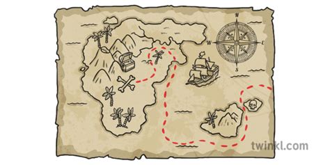 Treasure Map 2 Illustration Twinkl