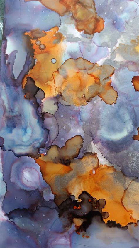 Lynn Brandner Watercolor And Ink Alcohol Ink Art Nebula Painting