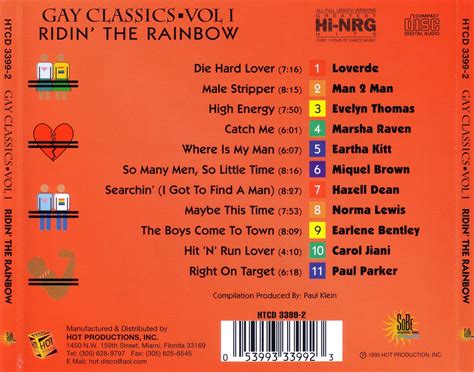 Retro Disco Hi Nrg Gay Classics Vol 1 Ridin The Rainbow Various