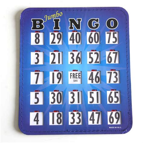 Jumbo 8x9 Shutter Card Packs 269 Per Card Bingo Pro