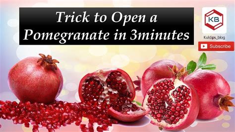 How To Easily Openpeel Pomegranate Youtube