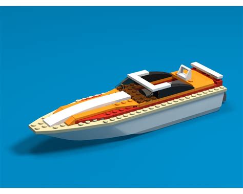 Lego Moc 31398 Power Boat Town City Harbor 2019 Rebrickable