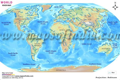 World Map With Rivers And Mountains Cherry Hill Map