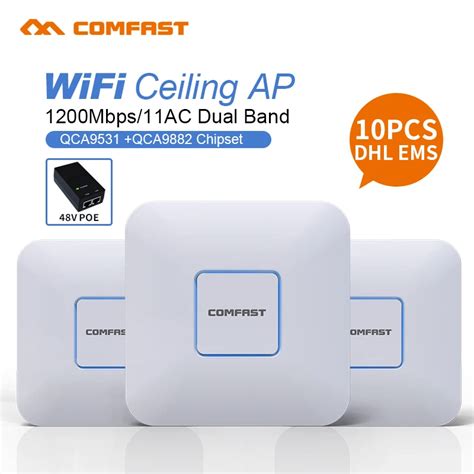 10pcs DHL Comfast 1200Mbps Dual Band Wireless Wifi Router 2 4G 5 8G