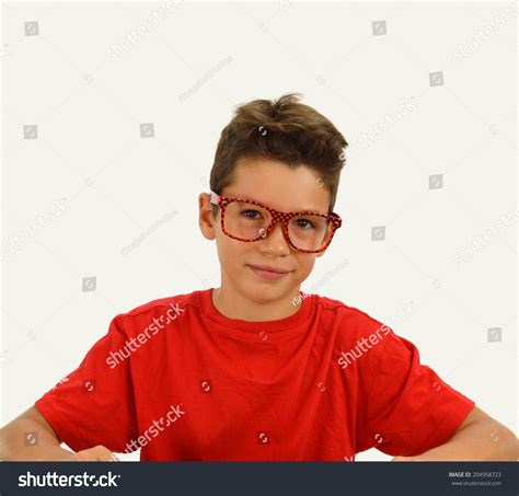 Close Handsome School Age Boy Looking Stock Photo 204958723 Shutterstock