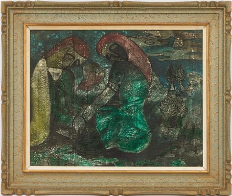 Lot 1057 Expressionist Oil On Board Painting Case Auctions