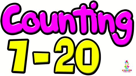 Count 1 To 20 For Kids Preschool Counting Kindergarten Counting 1