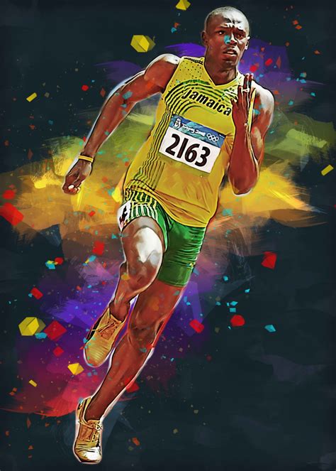 Usain Bolt Running Color Theory Art Running Posters Field Wallpaper Vs The World Fastest