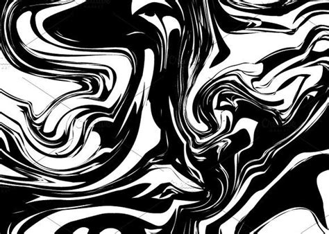 Black Ink Splash With Swirls Marbling Fabric Ink Swirls