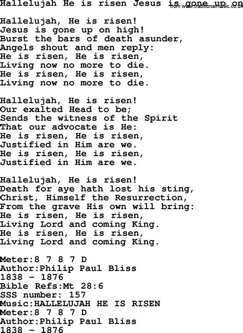 risen lyrics hymn