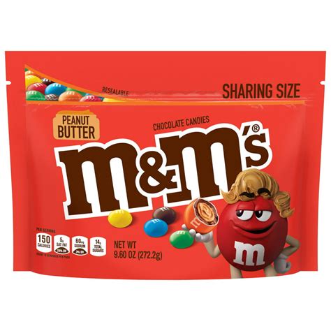 Mandms Peanut Butter Chocolate Candy Sharing Size Bag 96 Oz Walmart