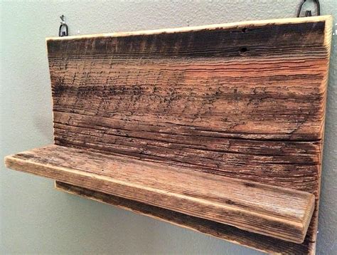 Natural Weathered Reclaimed Barn Wood Shelf By Pacificelements