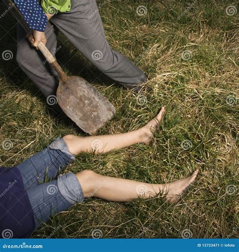 Businessman Burying Dead Body Stock Image Image Of Grass Body 12723471