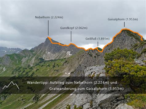 Wandertipp Aufstieg Zum Nebelhorn 2224m Und Gratwanderung Zum