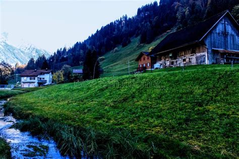 Beauty Of Switzerland At The Base Of Mt Titlis Stock Image Image Of