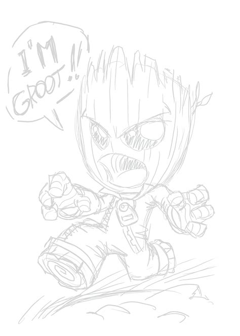 Angry Groot And Dancing Groot On Behance