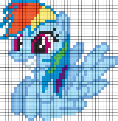Rainbow Dash Pixel Art Template