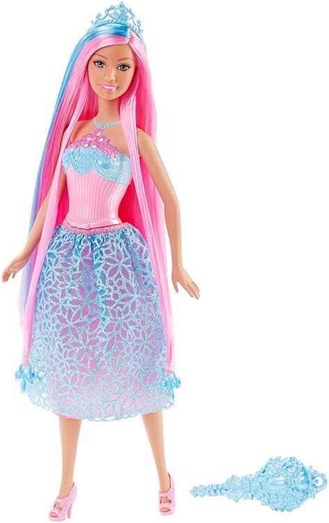 koop barbie dreamtopia 4 kingdoms hair spell princess pink haired dkb61 pink barbie