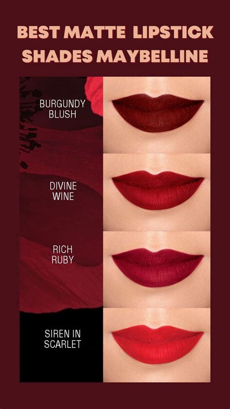 Maybelline Burgundy Blush Dark Red Lipstick Makeup Wine Red Lipstick
