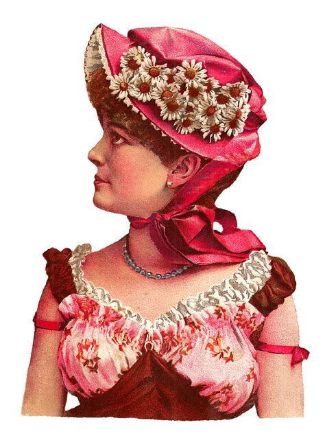 antique images beautiful women antique victorian hat fashion clip art illustration digital