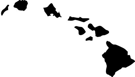Hawaiian Islands Black And White Viewing Gallery Clipart Best