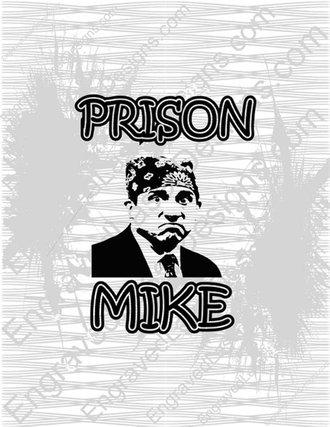 Prison Mike Michael Scott The Office Logo Vector Car Etsy