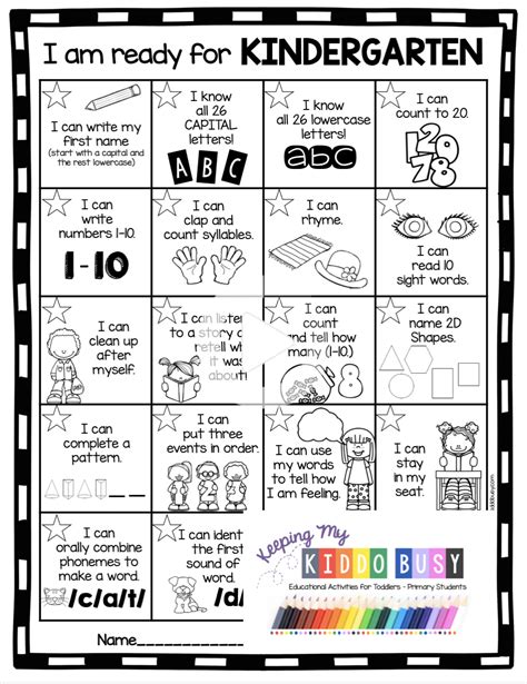 Kindergarten Ready Worksheets