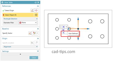 Hole Coordinate Table In Nx Drafting Cad Tips