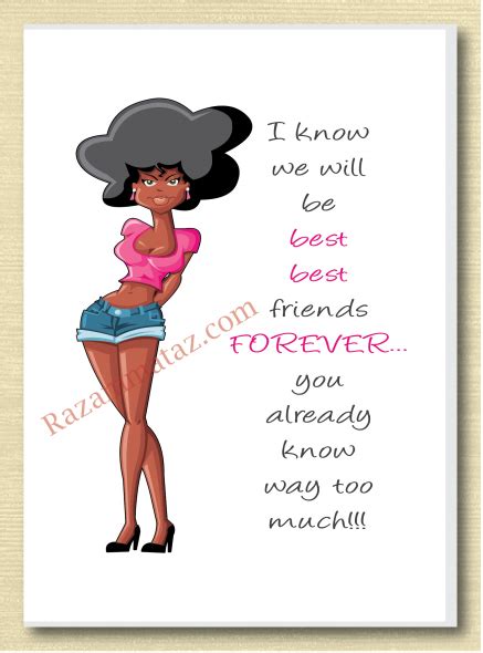 African American Woman Friends Forever Greeting Card Birthday Cards
