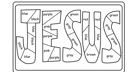 Name Of Jesuspdf Sunday School Coloring Pages Childrens Church